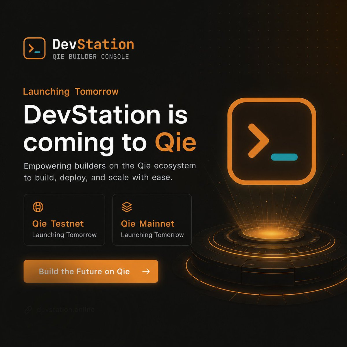 devstation_xyz's tweet photo. Tomorrow, DevStation goes live on @qieblockchain testnet and mainnet.

The developer console for QIE Blockchain. Deploy. Debug. Analyze. Inspect.

A quick look at what you can do from day one ↓ https://t.co/Kbkw3SUmFv