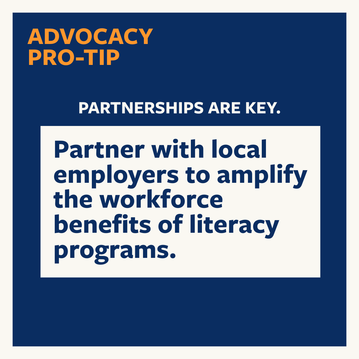ProLiteracy's tweet photo. 💪 An educated workforce is a productive workforce that can help entire communities flourish economically. Reach out to employers in your area to provide their workforce with adult education services.  
🔗 Learn more: https://t.co/70X35iFBW8
#ProLiteracy #Advocate #AdultEdu https://t.co/KrtDvlRc4d