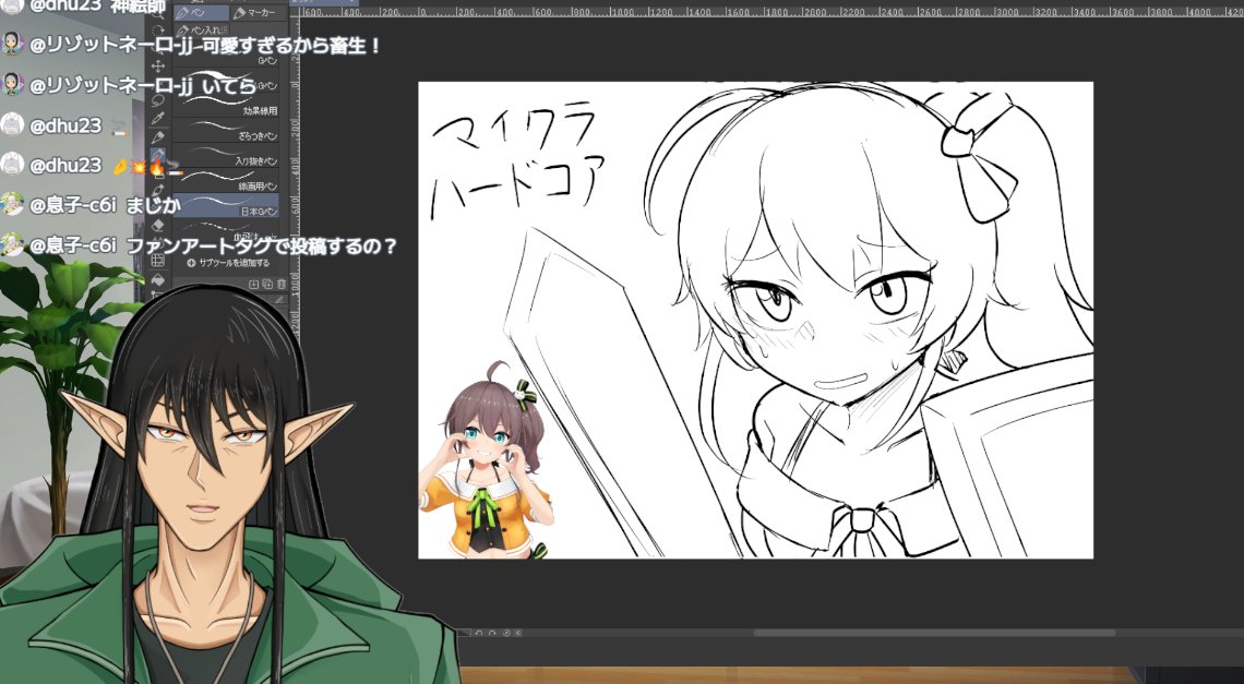 まちゅり描いてるなう