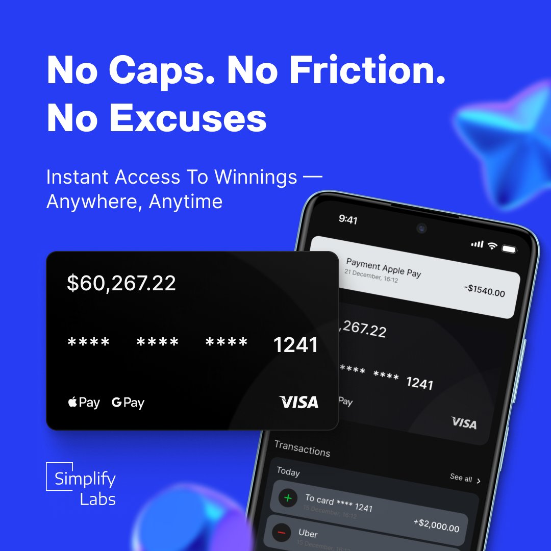 simplifylabs_io's tweet photo. How to Retain High-Rollers in Web3 Gaming & Betting

VIP users drive the majority of volume in gaming, betting, and OTC platforms. But high-net-worth individuals have zero tolerance for friction. If they can’t access their winnings easily, they will take their liquidity to a competitor.

Deploy a VIP Crypto Card program through @simplifylabs_io :
🔹 Absolute freedom: No spending caps for your high-rollers.
🔹 Instant liquidity: Immediate crypto-to-fiat conversion on massive balances.
🔹 Status: Provide an elite financial tool tailored to their lifestyle.

Reward your best players by giving them seamless access to their capital.