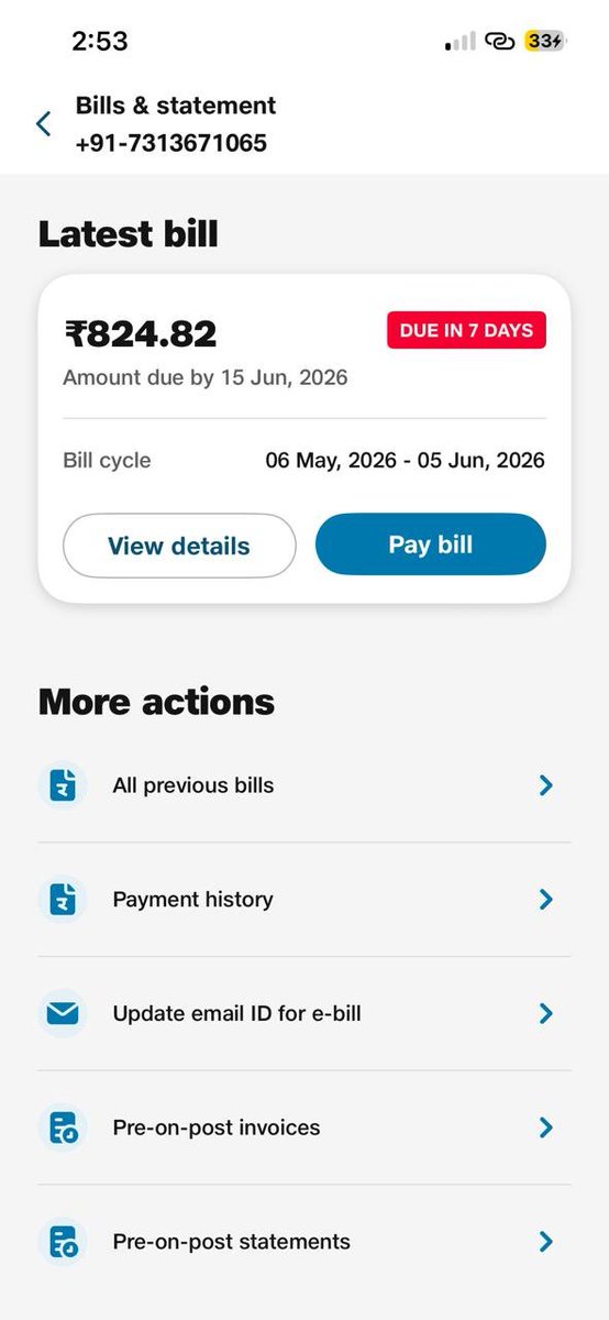 PRATIK_G6's tweet photo. @reliancejio, @JioCare, @jio_fiber, @_MukeshAmbani
Sir, humble request to please get my issue solved. I dont know what is happening with Reliance Jio......  #servicedisruption
The service is not operational since 01 june what is the bill for https://t.co/D5kpl7h77p