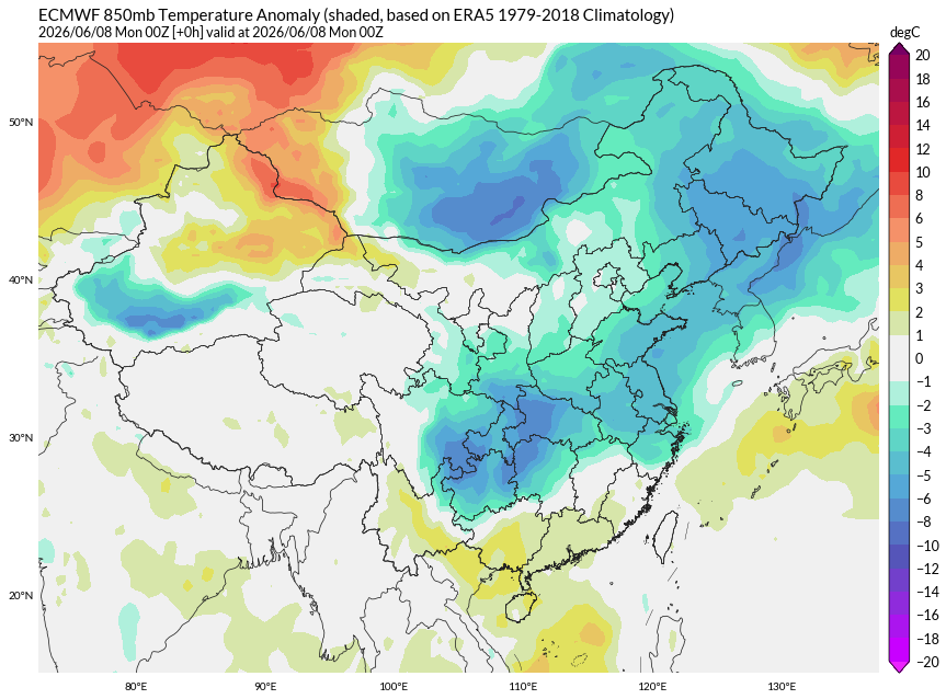 yangyubin1998's tweet photo. A rare cold front moved southward in June! Today, 7 stations in China broke or tied their June coldest records, and 9 stations broke their Tmax coldest records. However, at the same time, 5 stations in southern China broke their highest Tmin records! @extremetemps https://t.co/0DxBRAqIDr