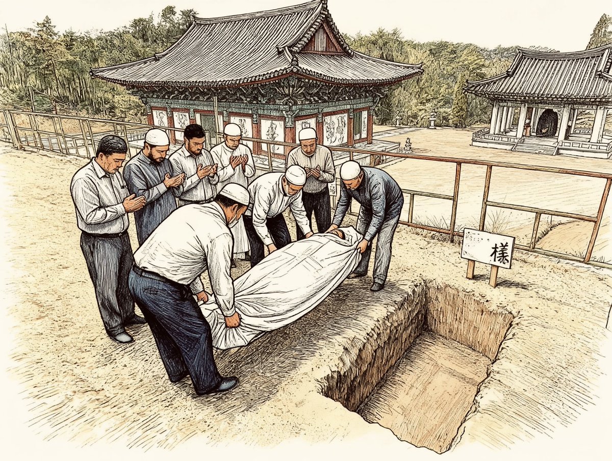 hotahotasa45082's tweet photo. Koryo-ji Temple in Kyoto

This temple is run by Choi Byung-yoon (Tomunaga Isamu), a second-generation Zainichi Korean.
They started accepting earth burials in 2022.

Open to any nationality or religion — including Islam — with separate sections for each. Multiple contracts have already been signed.

Plans to expand to 3,500 burial plots in the future.

On Japanese soil, Zainichi Koreans are actively accepting Muslim burials!