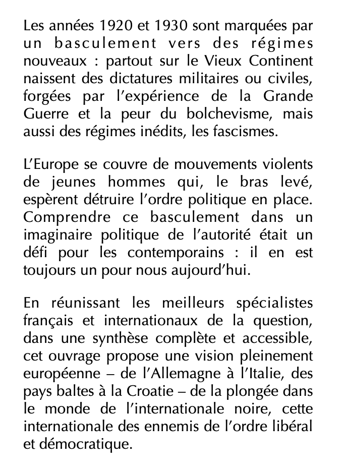 flr_louis's tweet photo. Nicolas Patin (dir.) - Régimes et mouvements autoritaires en Europe (1918-1939)

À paraître en octobre aux PUB https://t.co/9w7AlEtkP6