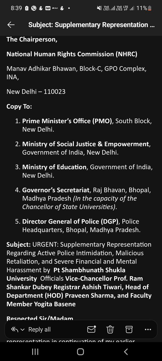 itsksunil's tweet photo. Getting call from police for no reason its matter of Academic Malpractice from Pt Shambhunath Shukla University VC Ram Shankar Registrar Ashish Tiwari Praveen Kumar HOD Yogita Basene 
@PMOIndia @EduMinOfIndia @highereduminmp @GovernorMP
@narendramodi
@MPPoliceDeptt @SP_Shahdol https://t.co/dG0NUlVRvp