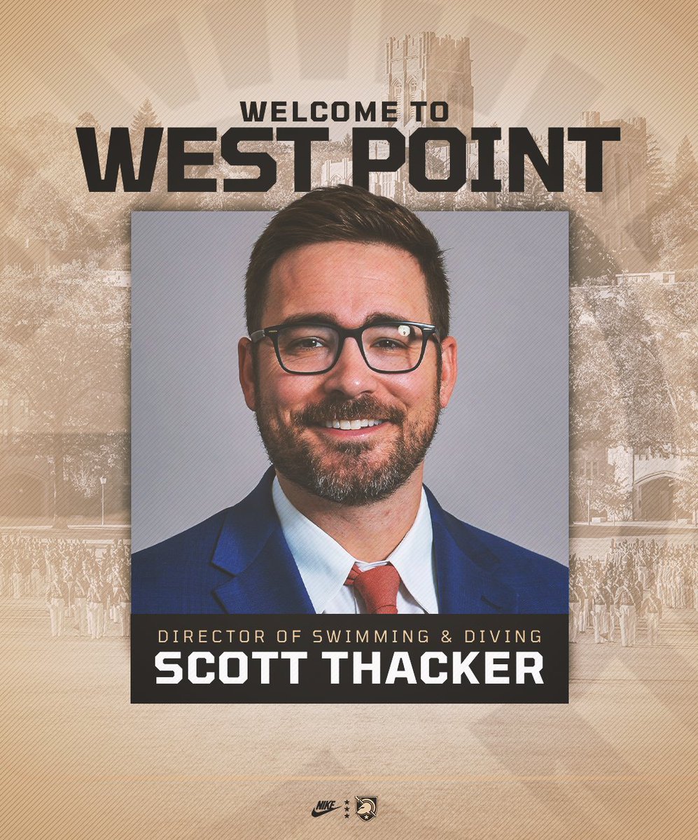 ArmyWP_SwimDive's tweet photo. We have our guy!

We are excited to announce Scott Thacker as the next Army West Point Director of Swimming &amp; Diving!

📰 https://t.co/TXKygHDqXs https://t.co/in6BMbn6lx