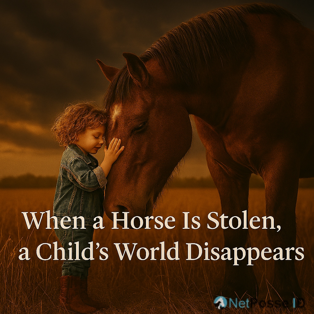 netposse's tweet photo. When a Horse Is Stolen, a Child’s World Disappears https://t.co/lJQoXRQX0b https://t.co/YCb8NtHfDW