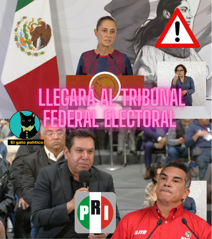 elgatopolitico_'s tweet photo. 🔴​🔴¡No tan rápido, PRI!
Ante la grosera y evidente compra de votos en las elecciones de Coahuila y ante el inocultable  fraude electoral, la presidenta anuncia que el caso llegará Hasta el Tribunal Federal Electoral, que verificará si hubo o no ilegalidad:

"Tiene que seguir su procedimiento, hay el procedimiento jurídico para llegar, si es necesario, hasta el Tribunal Federal Electoral", anunció.
#MañaneraDelPueblo 📛📛