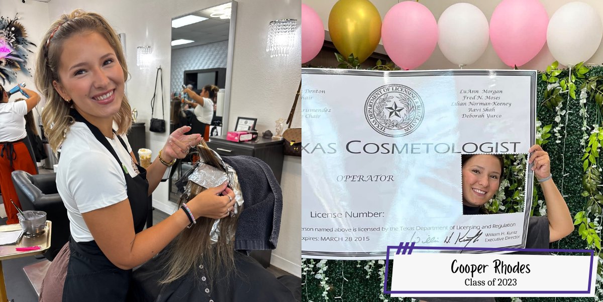 WillisSchools's tweet photo. Cosmetology: Classroom to Career (Part 4) 💇‍♀️

From classroom to career, these Wildkats are putting their skills into practice!

Cooper Rhodes - Michael Richard Salon
Nathalie Mendez - American Hair Works
Takyah Mathis - Texas Hair Team

The students were members of the CO 2023. https://t.co/OvauXSOpyw