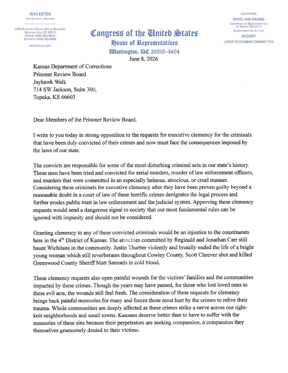 Rep. Ron Estes tweet media