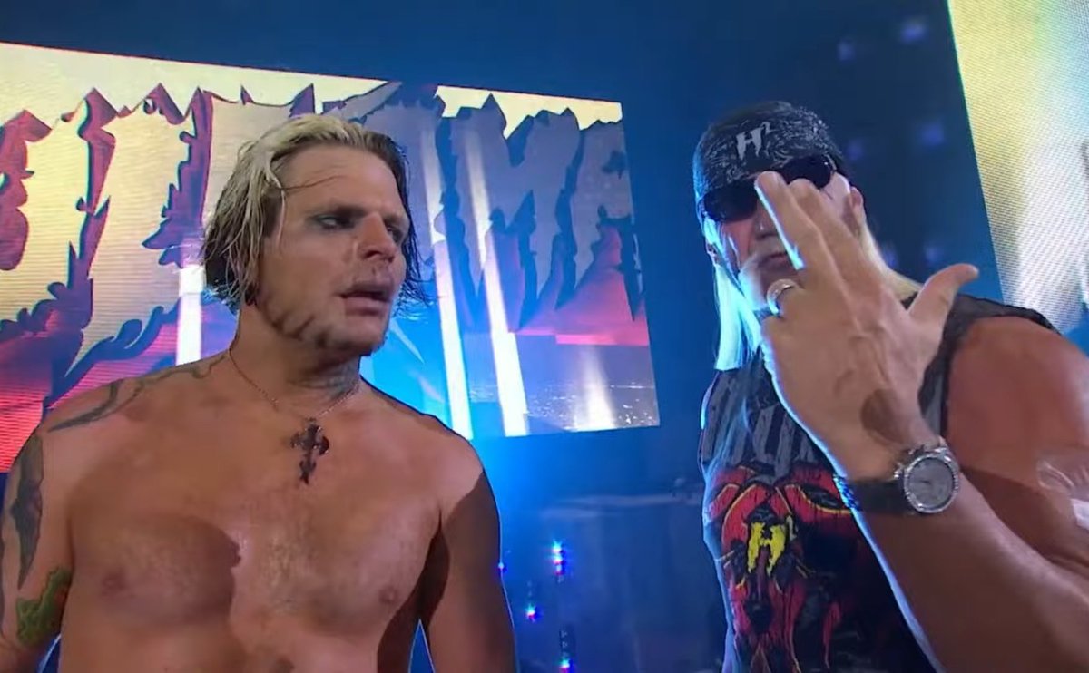 MindGamesXP's tweet photo. Cool moment between Jeff Hardy &amp; Hulk Hogan on iMPACT!

- TNA iMPACT! 2010 https://t.co/qeaNMdLCDq