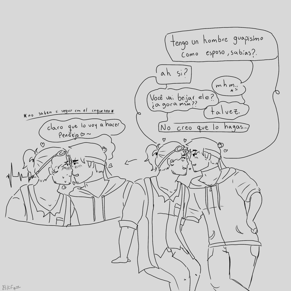 Elikfqm's tweet photo. Sigo vivo
Un dibujo no terminado de ellos coqueteando
#guapoduo #guapoduofanart https://t.co/4auYTLNU3G