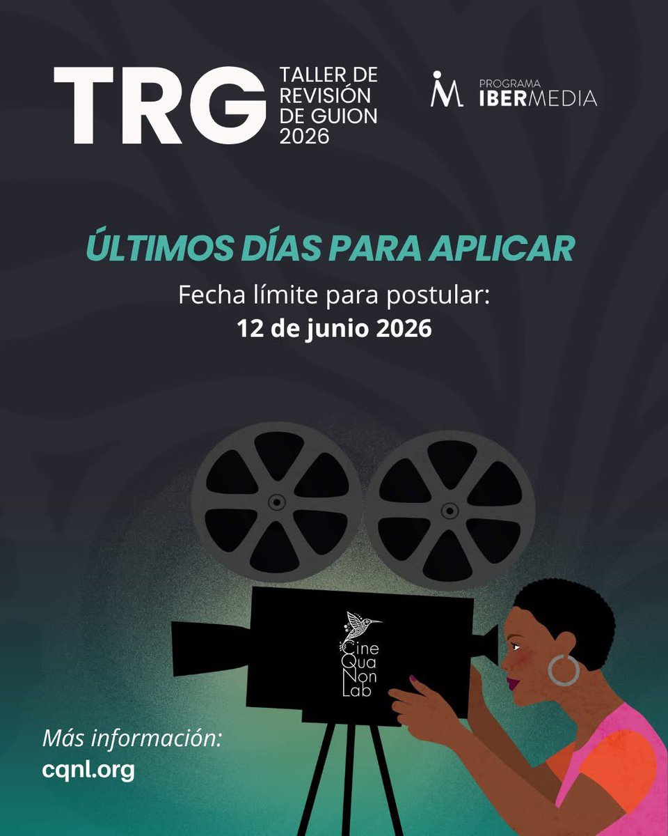 CineQuaNonLab's tweet photo. ⏳ El tiempo para postular está por concluir.

Si estás desarrollando un largometraje de ficción y buscas un espacio para profundizar en tu guion junto a una comunidad internacional de cineastas, esta es tu oportunidad.

🌐 https://t.co/bSqFkAndHU https://t.co/ccjkxX3Wae
