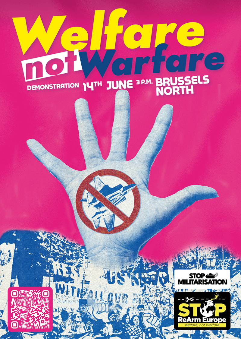 europeanleft's tweet photo. While governments invest billions in weapons, we continue to fight for a different future.
As highlighted during our Congress, the European Left stands for peace, social rights and international solidarity—not militarisation and arms races.
📅 On 14 June, we join the demonstration organised by Stop Rearm Europe in Brussels.
Be part of the movement to stop rearmament and build peace from below.
@schirdewan @davidpestieau @kate4peace2021
