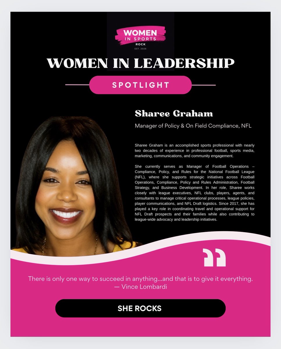 S2NFL's tweet photo. HAPPY MAKE MOVES MONDAY!!! 

I am truly grateful &amp; thankful for WOMEN IN SPORTS ROCK for this special recognition!!! 🙏🏼🏈
https://t.co/8R5KJAvqiy https://t.co/AxjIO1hlHL