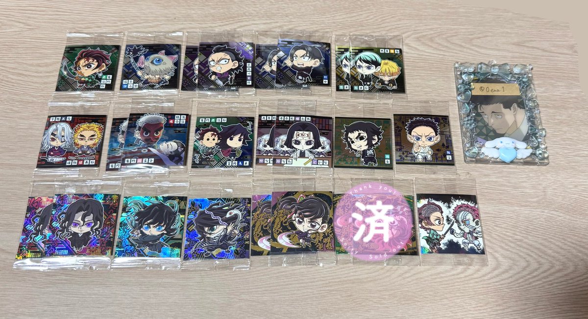 0ena1's tweet photo. 【交換】 鬼滅の刃 にふぉるめーしょん ウエハース

譲：炭治郎 伊之助 玄弥 村田 愈史郎 善逸 宇髄 煉獄 鱗滝 義勇 禰豆子 産屋敷 獪岳 狛治 無惨 無一郎 伊黒 カナヲ 猗窩座

求：画像参照 > 異種 狛治 恋雪 黒死牟 

比率違い◎
郵送交換のみ

検索からでも気軽にお声掛けください🌸 https://t.co/jqoeQ4azCZ