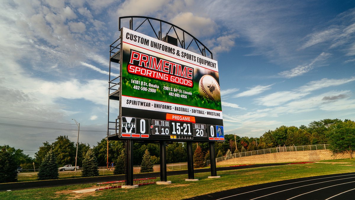 Scoreboard_100's tweet photo. When a sports business sponsors a scoreboard, it just makes sense. 🏟️
@PrimeTimeSG and @DiGiorgiosSW support @MillardPS while getting in front of the families who count on them for gear.
Get in front of yours 👉 https://t.co/EeOdfhaK5L
#LocalBusiness #OmahaNE #ScoreboardMedia https://t.co/f2V9yJsaKv