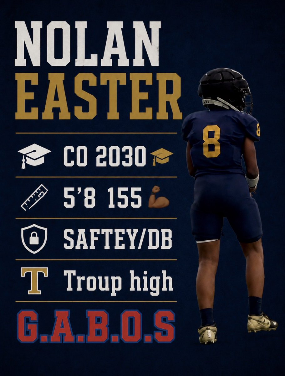 Nolaneaster8's tweet photo. #Recruitment #footballrecruting #classof2030 #athelete #NCAA #altın #coaching https://t.co/SR37zopOb5