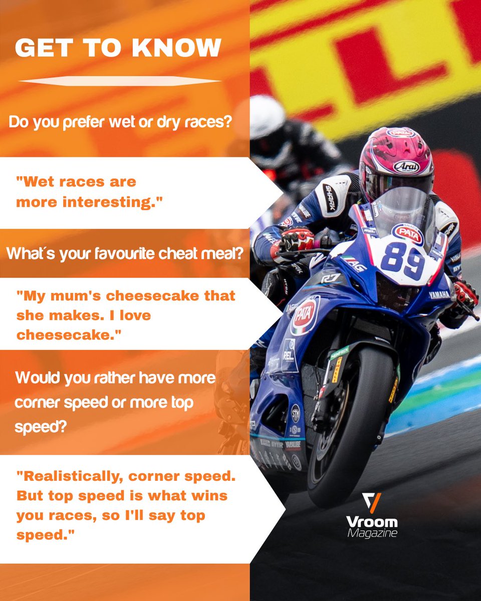 vroom_magazine's tweet photo. Have you ever wondered what riders are like beyond the track?🏍️
We sat down before the season started to talk to World Sportbike rookie Taiyo Aksu.
📸| @yamaharacingcom
🔗| https://t.co/kawd3pCTGZ
#VroomMagazine | #WorldSPB | #RiderProfile https://t.co/xZLWuhNHpY