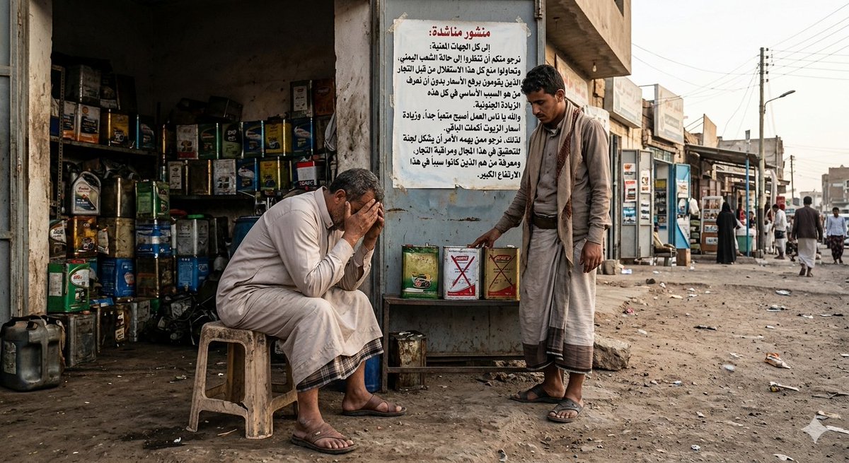 Adel225215aaA's tweet photo. منشور مناشدة
إلى كل الجهات المعنية: نرجو منكم أن تنظروا إلى حالة الشعب اليمني، وتحاولوا منع كل هذا الاستغلال من قبل التجار الذين يقومون برفع الأسعار بدون أن نعرف من هو المتسبب الأساسي في كل هذه الزيادة الجنونية.
والله يا ناس العمل أصبح متعباً جداً، وزيادة أسعار الزيوت أكملت الباقي. لذلك، نرجو ممن يهمه الأمر أن يشكل لجنة للتحقيق في هذا المجال ومراقبة التجار، ومعرفة من هم الذين كانوا سبباً في هذا الارتفاع الكبير.