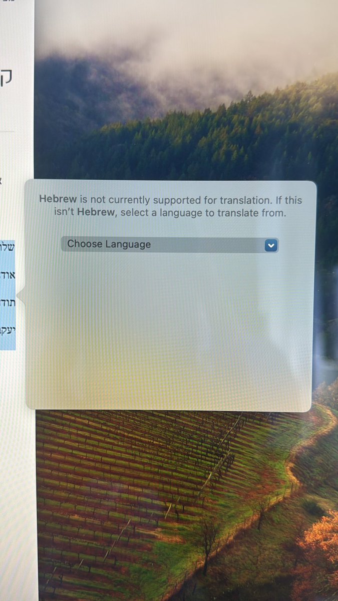 JoXstern's tweet photo. Hey @tim_cook  why doesn’t @Apple support or allow Hebrew Translation on any of its software and devices? https://t.co/U3kUYZt2uU