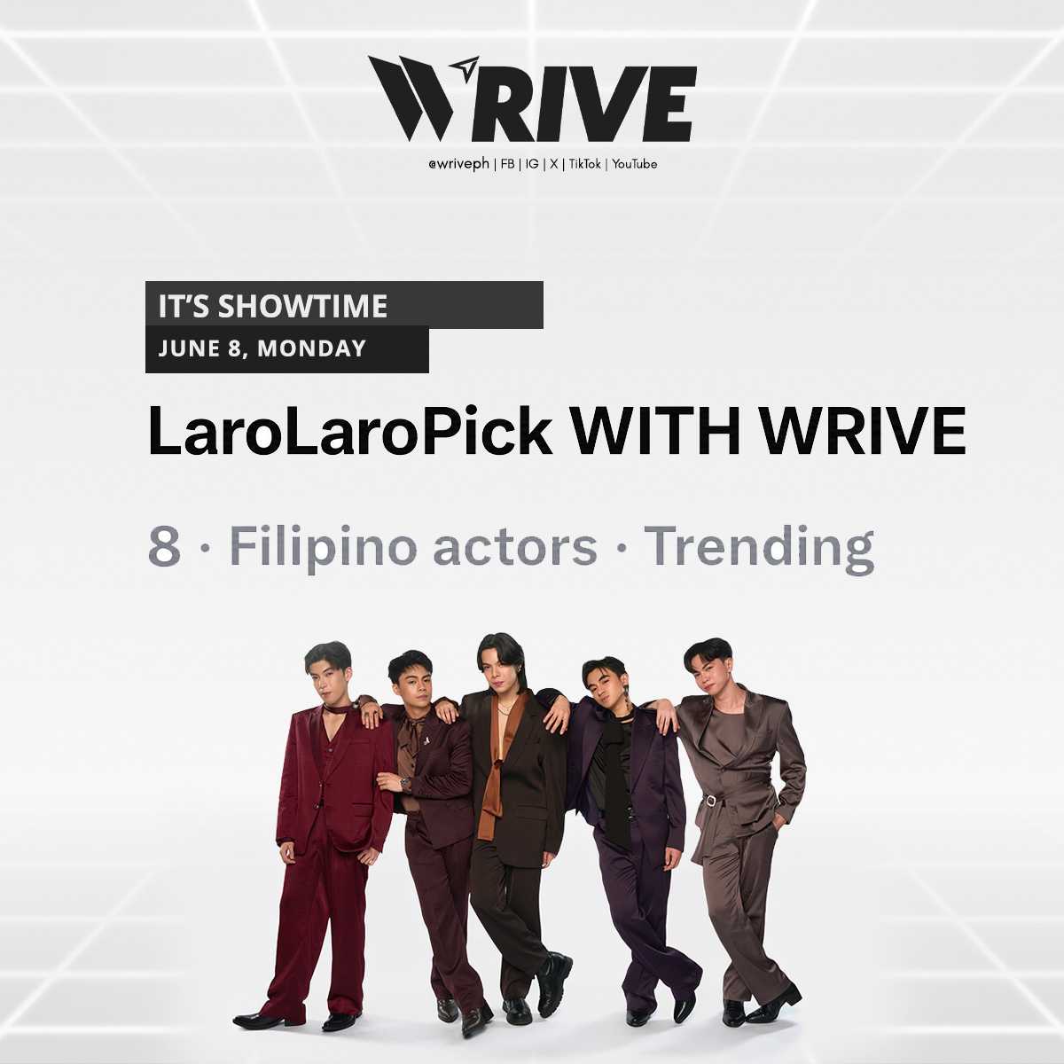 wriveph's tweet photo. ➤ #WRIVE: Thank you po sa Madlang People, sa Pussycat Dolls, at sa Boyzone! 😆

Listen to our album on @spotifyph!
https://t.co/0LCPVubtn5

LaroLaroPick WITH WRIVE
#ViceGanda #ABSCBN #ItsShowtime
#StarMagic #StarMusicPH https://t.co/UfqIqBhb0I