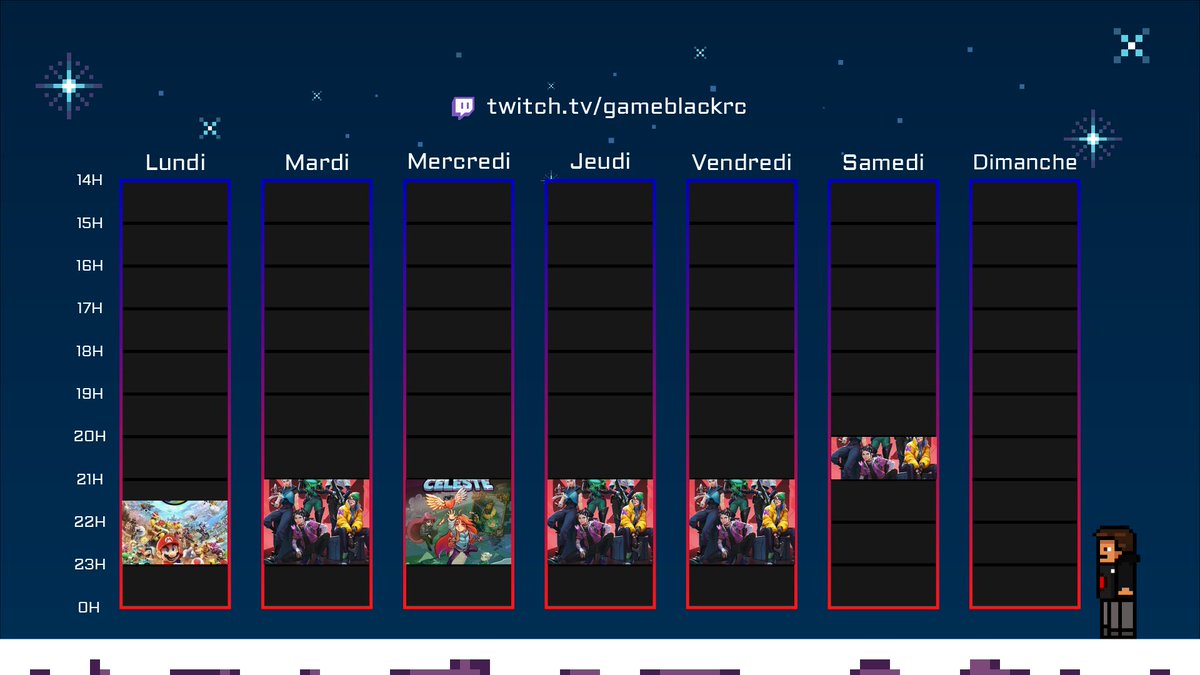 GameBlackYT2's tweet photo. Planning du 08/06/2026 au 14/06/2026 :

Planning assez classique mais avec un gros truc demain (pas mis dans le visuel) : on reactera au Nintendo direct vers 21H (avec un peu de retard car le direct est à 16H) ! J'essayerais de lancé le live plus tôt car c'est un directe de 50min https://t.co/QICFyf2vlG