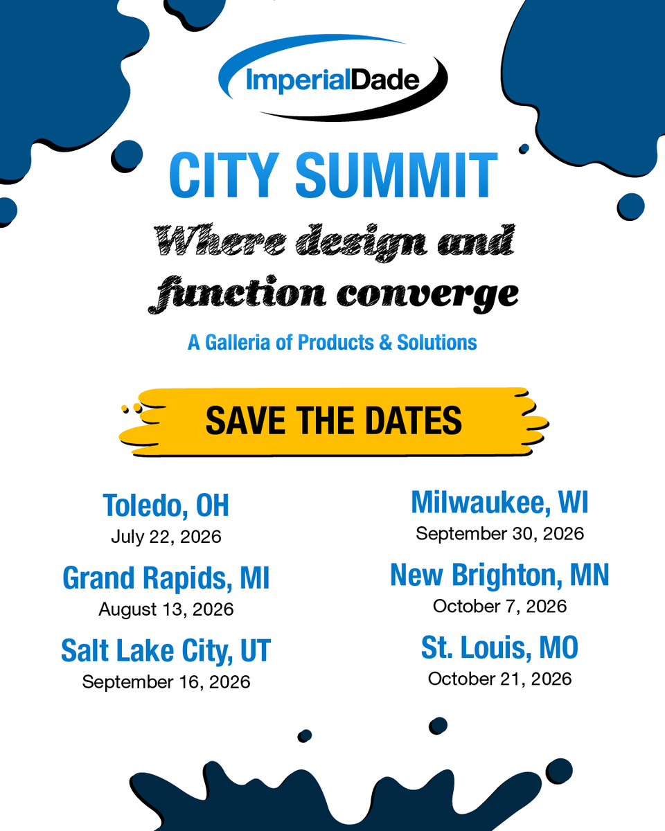 ImperialDade's tweet photo. 📅 Save the Dates for the 2026 City Summit Series!

Join us in a city near you to explore the latest trends, connect with supplier partners, and discover solutions designed to support your operational goals.

More details coming soon. 

#CitySummit #IndustrySolutions #SaveTheDate https://t.co/Jgb4YbZHtW