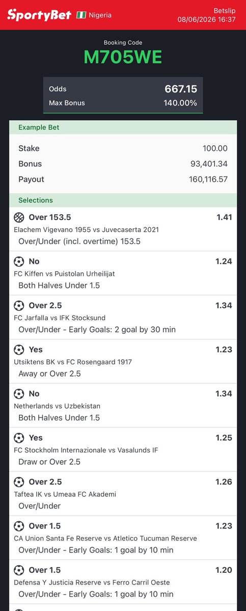 predictionsight's tweet photo. Monday combo🏀⚽️

M705WE - 700 odds https://t.co/SOjyg2e8wI