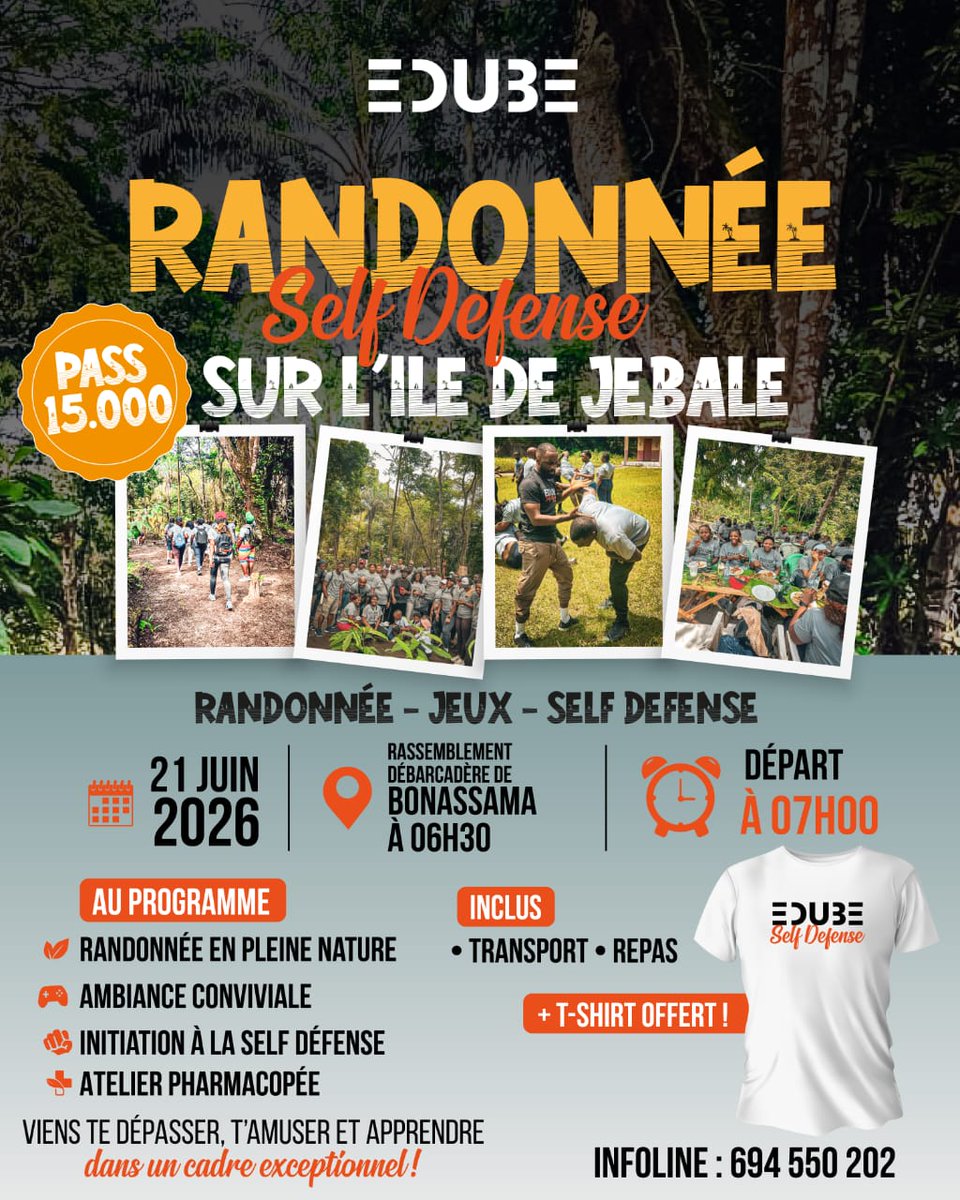 Edube02's tweet photo. You are never too old to try new things and feel Good 😊 

Act 2 de notre journée en plein air sur l'île de JEBALE 

Au programme..
- Self Defense 
- Randonnée 
- Atelier pharmacopée 
- Jeux

Venez passez du temps, vous dépasser, vous amuser, et apprendre dans la bonne humeur 😀 https://t.co/5lkmeSHmk2