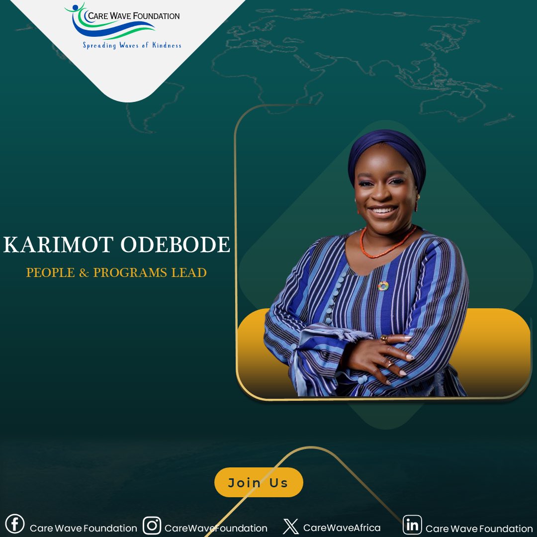 CareWaveAfrica's tweet photo. Meet Karimot Odebode | Our People & Programs Lead
A lawyer, poet, and Harvard-trained education policy expert, Karimot is a powerhouse for gender equality and social impact. We’re thrilled to have her leadership shaping the future of Care Wave!
#CareWave #JoinTheWave https://t.co/DxoN4rSmn6