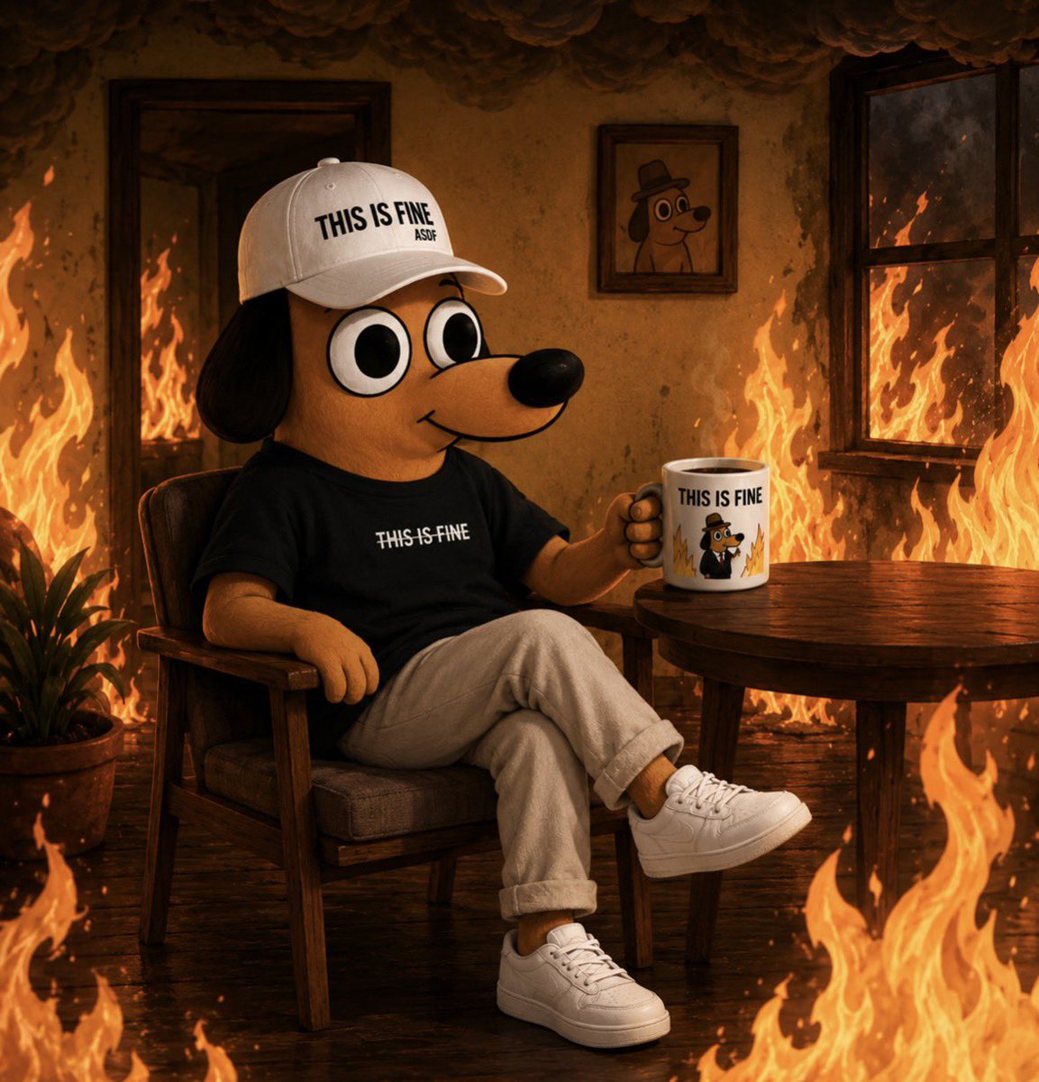 ThisIsFineShop's tweet photo. @Pumpfun @CoinComms good morning https://t.co/FMdeT9nYGq https://t.co/8QXmir4O0s