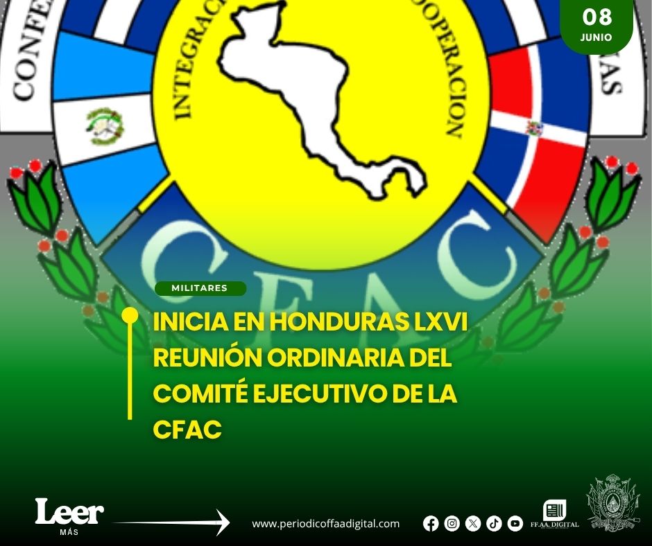 FFAA_Digital's tweet photo. #Militares | Con el objetivo de fortalecer la integración, confianza y cooperación regional, Honduras es sede de la LXVI Reunión Ordinaria del Comité Ejecutivo (ROCE), de la Conferencia de las Fuerzas Armadas Centroamericanas (CFAC).

Detalles aquí 👇
https://t.co/kY9YRNHgXz https://t.co/fFRg9iOmRG