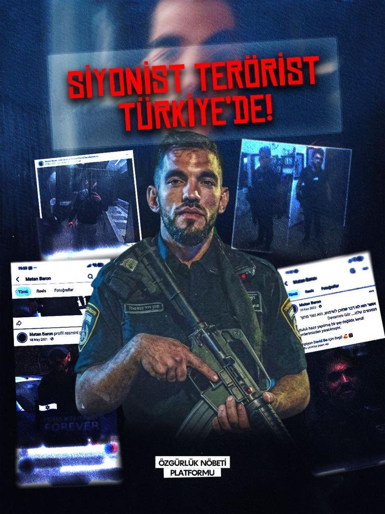 hakanboyv's tweet photo. 🇵🇸 HIZLICA ELDEN ELE YAYALIM ⚠️

ÜLKEMDE KATİL TERÖR ÜYESİ 
İSTEMİYORUM !

Siyonist Terörist Türkiye'de
Daha önce ifşa ettiğimiz çifte vatandaş Armağan Bayraktaroğlu şuanda
Antalya Konyaaltı ilçesinde tatil yapıyor.

İsrail Ordusunda görev yapmış ve hala İsrail Ordusuna bağlı Polis Teşkilatında aktif görev yapan Matan Baron
(Armağan Bayraktaroğlu) ifşamız sonrası Türkiye Cumhuriyeti'ne, Cumhurbaşkanına ve vatandaşlara
küfür ve hakaretler etmişti.

Şimdi yeniden tatil için Türkiye'ye geldiğini tespit ettiğimiz bu alçak teröristi ihbar ediyoruz! Yetkililere çağrımız bir an önce bu teröristi derdest edin! Filistin Aktivistleri peşinizde! Soykırıma katılıp ülkemizde rahatça gezemeyeceksiniz!

Yaşasın Özgür Filistin Kahrolsun Soykırımcı İsrail! ✊🏻🇵🇸🇹🇷