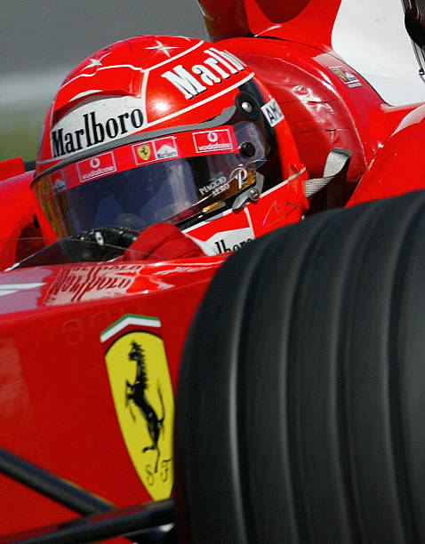 NetoDemetriou's tweet photo. Michael Schumacher, Ferrari, Imola, 2004. Photo: Paolo Cocco. https://t.co/kJVzzxY8sl