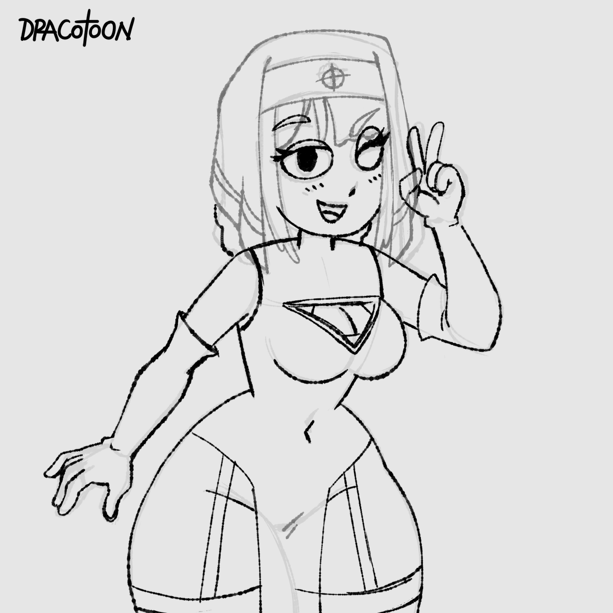 DracoToon's tweet photo. Les dejo un boceto de Roza Rio🧐 https://t.co/JpYWIaDPaj