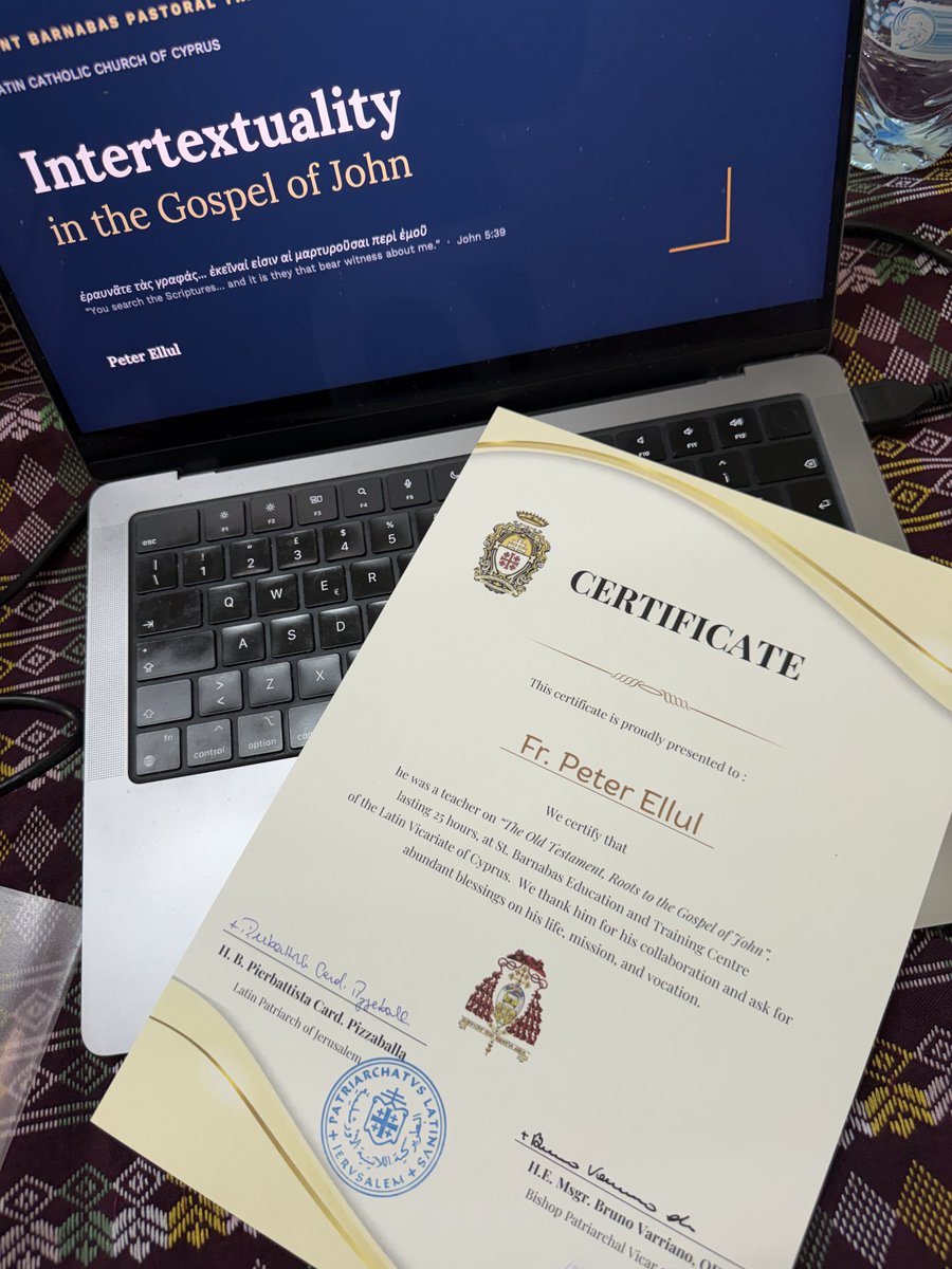 EllulPeter's tweet photo. It has been a lovely, albeit hectic, weekend in Nicosia, giving an intensive course to students at Saint Barnabas Education and Training Centre, part of the Latin Patriarchate of Jerusalem. @LPJerusalem https://t.co/jDxm2ou7kP