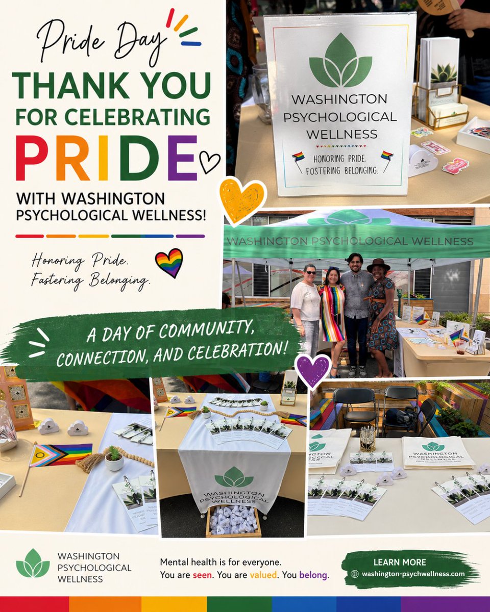wpw_wellness's tweet photo. 🌈 Proud to have been part of Rockville Pride!

Thank you to everyone who stopped by our table. At WPW, we believe everyone deserves to feel safe, seen, and supported. 💚

https://t.co/yjYQFk49WZ

#RockvillePride #PrideMonth #MentalHealthMatters https://t.co/uCm1Z2iIza