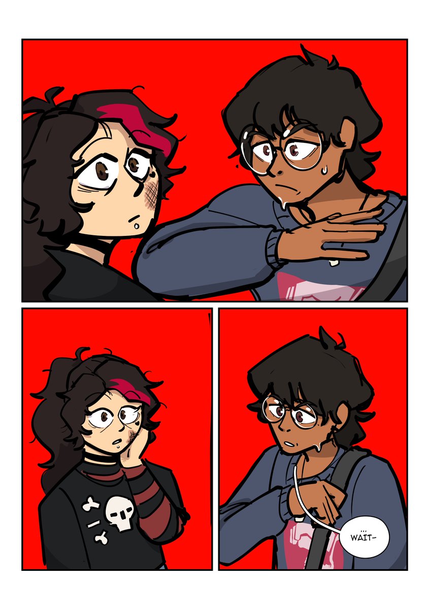 enoch_ye_'s tweet photo. TRUST ME, RUE pg 17-20 also full comic chapter on tapas! https://t.co/wSoSfij9ru #comics #digitalart #illustration #originalcharacters #webcomic https://t.co/9j2v4COU53
