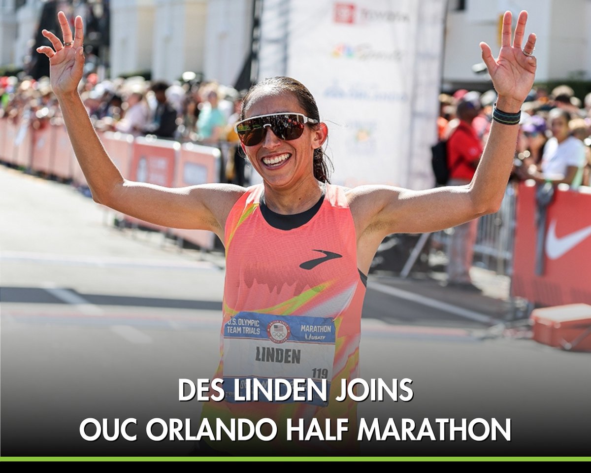 trackshack's tweet photo. Big news is making headlines! 📰 Olympian and Boston Marathon champion @des_linden is coming to Orlando, and she’ll be running the 50th OUC Orlando Half Marathon!  🌴

Run with Des | December 3–6, 2026 
Register today at https://t.co/qhzrPqGreM

Read more: https://t.co/Fib8i0eUvw https://t.co/VC2yAV4bgV