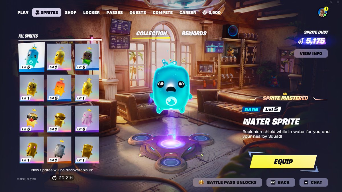 kylocs1's tweet photo. finally got every sprite in the game except peanut. A little hint to where he is would be nice @EpicTofuChris @Fortnite https://t.co/U800U0a3tV
