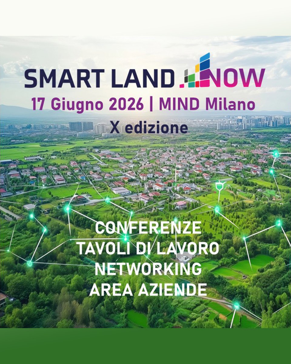 Esriitalia's tweet photo. 📢 #Esri Italia  a #SmartLandNow 2026 (17 giugno, MIND Milano)
#GIS, #DigitalTwin e #dati geospaziali per la rigenerazione urbana e le #città del futuro 🌍🏙️
Con Aldo Bertone, focus su decisioni data-driven e #SmartCities.
#ArcGIS#Innovation #Geospatial https://t.co/GSXhxS7ag5