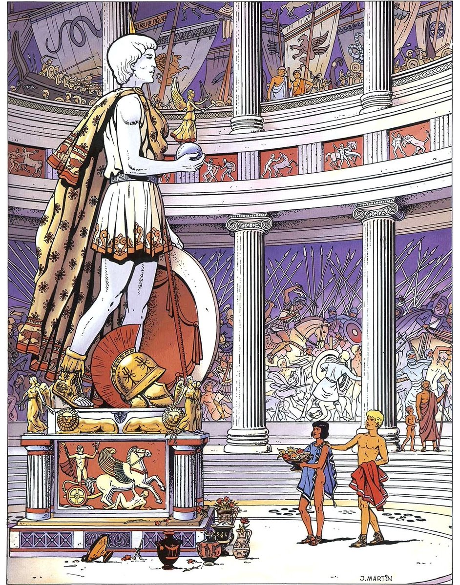 TiresianLaddie's tweet photo. It's great that Pierre Joubert's art is gaining the recognition it deserves, but Jacques Martin is still very underrated outside of France and Belgium.

The Adventures of Alix are gorgeous, riveting, and depict the ancient world as it was, including slavery, rape, pederasty etc. https://t.co/6iCm9j8ySi