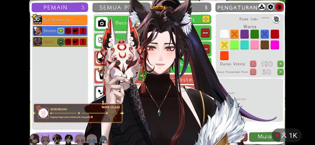purwodaddyeah's tweet photo. GIN sepanjang game hari ini: 
✨️aku nggak jago ngebohong ges✨️

Heeeeyyyyyy antek antek! Kamu pikir 18ribu customers di strim kamu itu bakal percaya kah? 

Kamu serial killer sendirian lawan 3 doctor aja bisa menang bjir🫡 https://t.co/OrLARpytyC