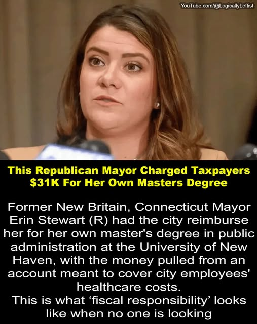 JamesTate121's tweet photo. Now the tuition reimbursement had surfaced on top of a far larger problem: an outside investigation found the "great majority" of $207,076 she charged to a city credit card over nearly a decade was unrelated to city business, and concluded a criminal investigation was warranted.
Erin Stewart suspended her campaign for governor within an hour of that report's release and promised "full and complete restitution." Connecticut State Police and the FBI are now investigating her spending. Here's what "fiscal responsibility" looks like when nobody's checking the receipts.
Watch: https://t.co/H0dmrdkRjK