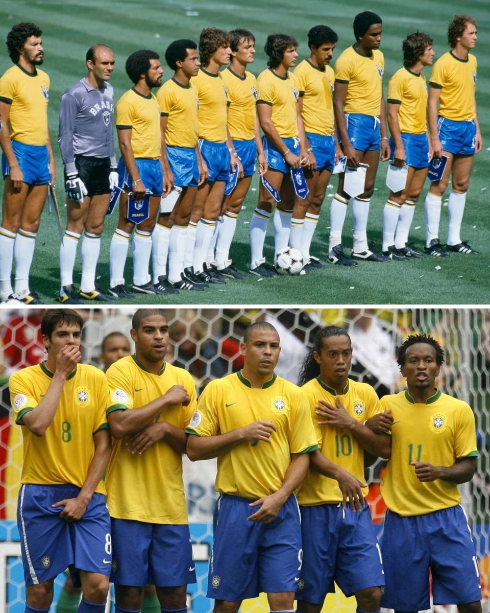 Noitedecopa's tweet photo. Duas das seleções mais talentosas da história do Brasil que NÃO venceram a Copa do Mundo ❌🏆🇧🇷

1982 ou 2006, qual era melhor? https://t.co/fk8y00wQ5r