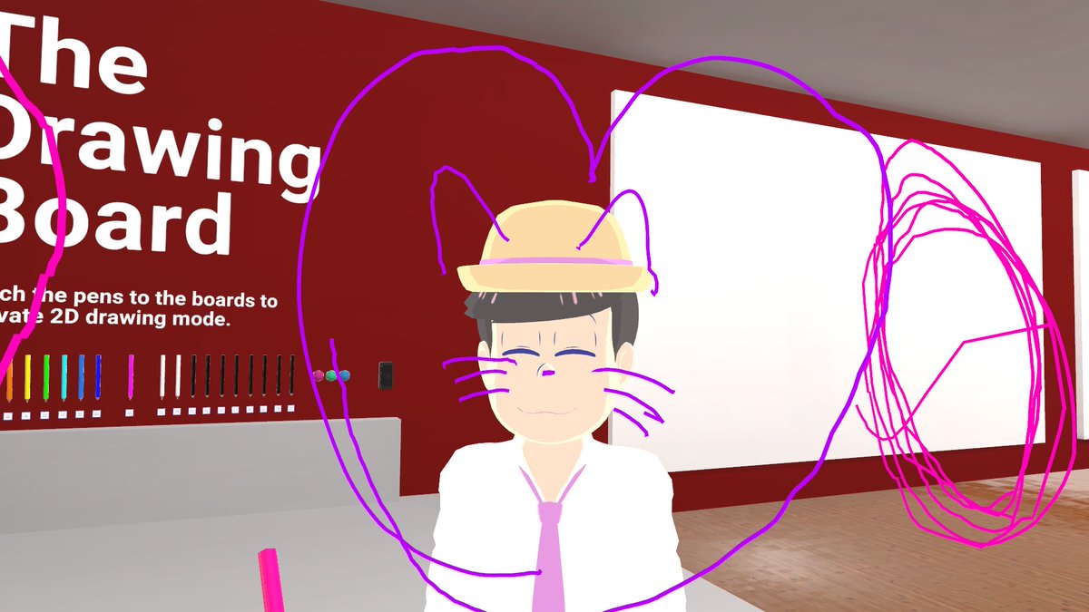 kitmatsune's tweet photo. playing vrc with my friend !! 🩷
#osomatsusan #vrchat https://t.co/OTTfLYc3Pt