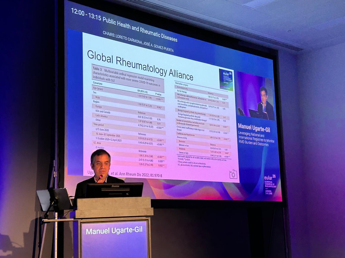 mugartegil's tweet photo. Additionally I had the honor to talk about #registries in a #public #health session on the last day of the meeting. I want to thank the @eular_org  for the opportunity to give this talk! https://t.co/SDaYTEG1np