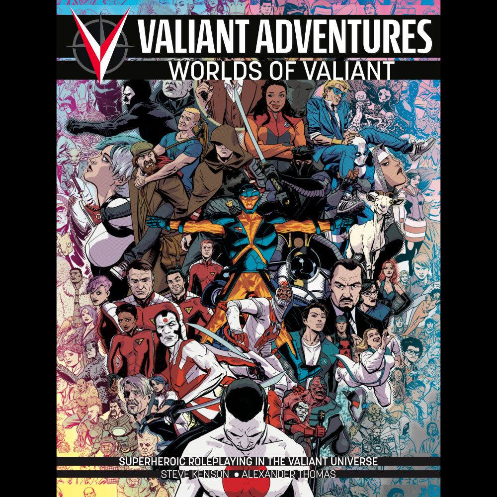 GreenRoninPub's tweet photo. Worlds of Valiant presents settings and characters from the Valiant Universe for your adventures. If you’ve ever wanted the definitive sourcebook for the myriad corners of the Valiant Universe, this is for you! Grab the print and PDF for $64.99! https://t.co/ldifMg4zfR https://t.co/SEKsVCPULr