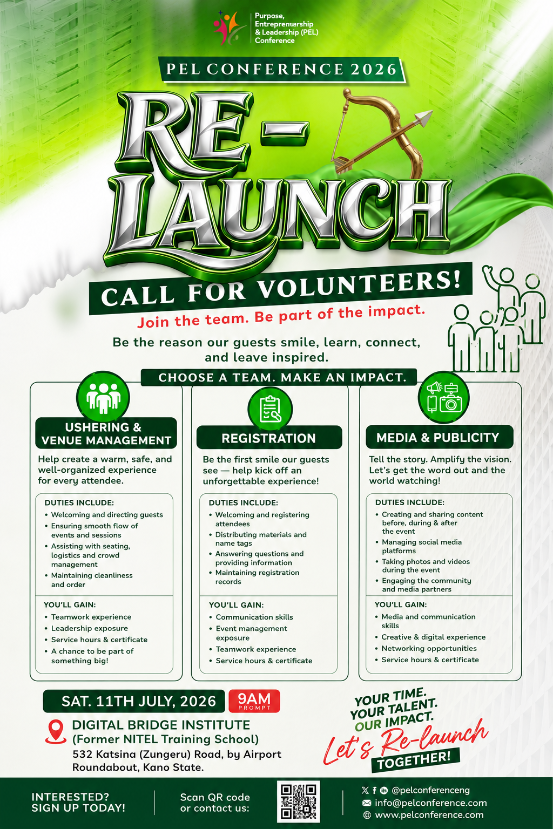 Pelconference's tweet photo. Call for Volunteers!   - PEL Conference 2026
Ready to serve, learn, and make an impact?
Join our volunteer team in:
📷 Ushering &amp; Venue Management
📷 Registration
📷 Media &amp; Publicity
📷 Register now: https://t.co/QlWLJyRHyi
Your Time. Your Talent. Our Impact. 📷
#PELC'26 https://t.co/3cAGiYhKCF